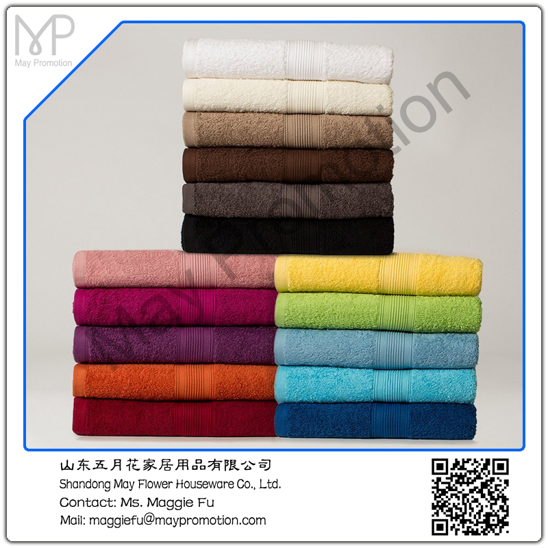 cotton terry embroideried bath towel face towel beach towel