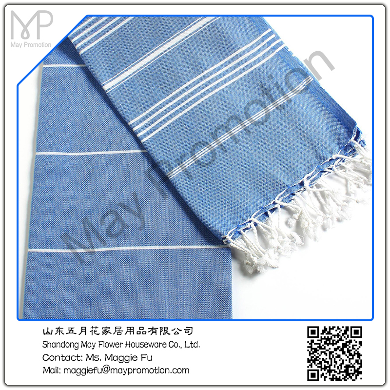 Cotton Bath Beach Fouta towel hammam towel Classic Striped with fringe