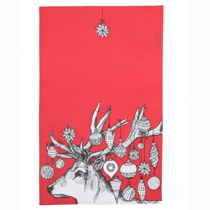 圣诞驯鹿茶巾